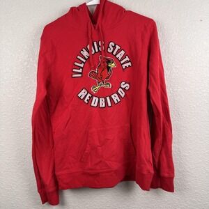 Illinois State Redbirds Hoodie Womens Large Red NCAA College Pullover Sweatshirt
